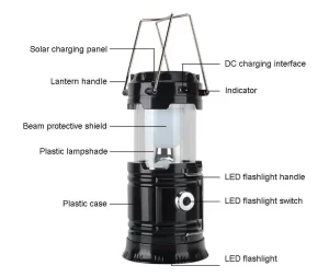 lampara linterna solar sh5800t camping HO70684