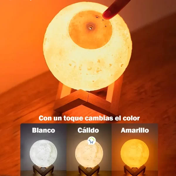 Lámpara Humidificador Luna LED | aromatizador - Image 4