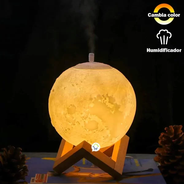 Lámpara Humidificador Luna LED | aromatizador - Image 2