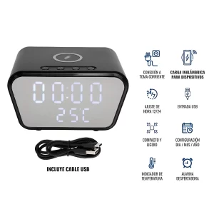 reloj despertador cargador ay21 compatibilidad qi HO1168051